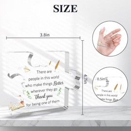 Thank You Teacher Gifts for Women,End of Year Teacher Gifts,Teachers Gifts for Women,Teacher Assistant Gifts,Teacher Presents,Teacher Leaving Gifts,Teacher Appreciation Retirement Gifts,Acrylic Block