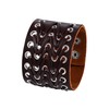OIDEA Men's Leather Bracelet Set Punk Rock Style 4.1 cm