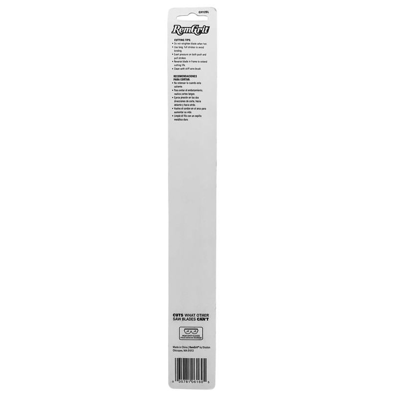 Disston E0406160 Remgrit Carbide Grit Hack Saw Blades, Medium Grit,