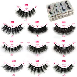 U-Hotmi 12mm Faux Mink Lashes 10 pairs Natural Thick Lashes Pack Fluffy Wholesale Fales Eyelashes