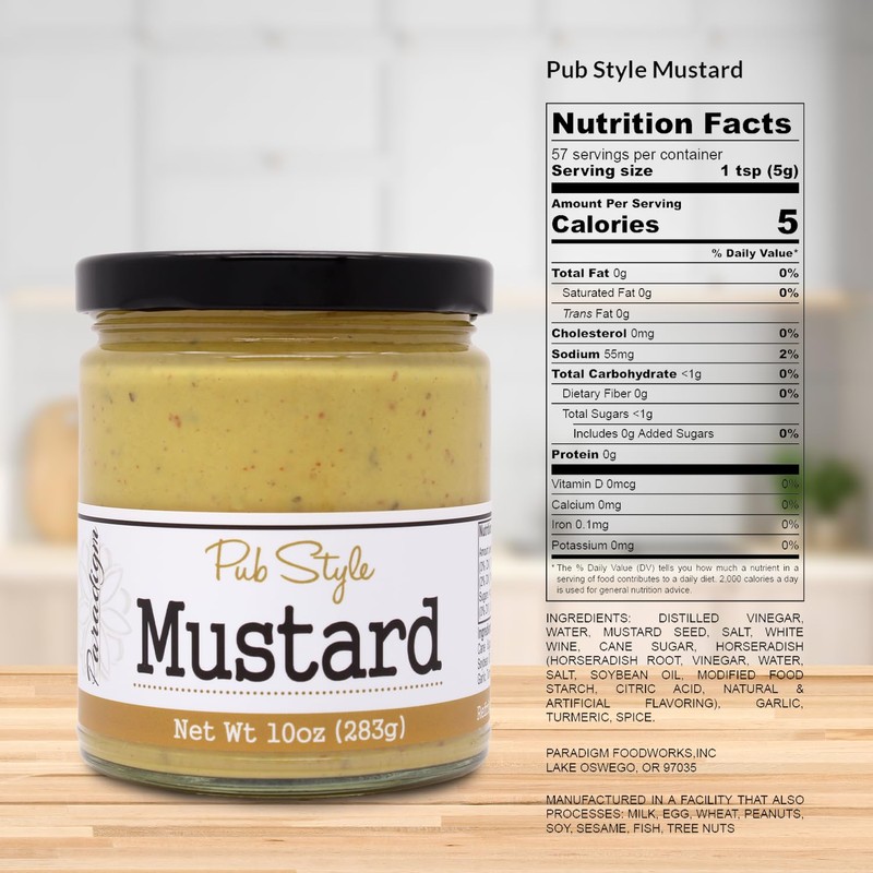 Paradigm Foodworks Pub Style Mustard, 10 Ounce