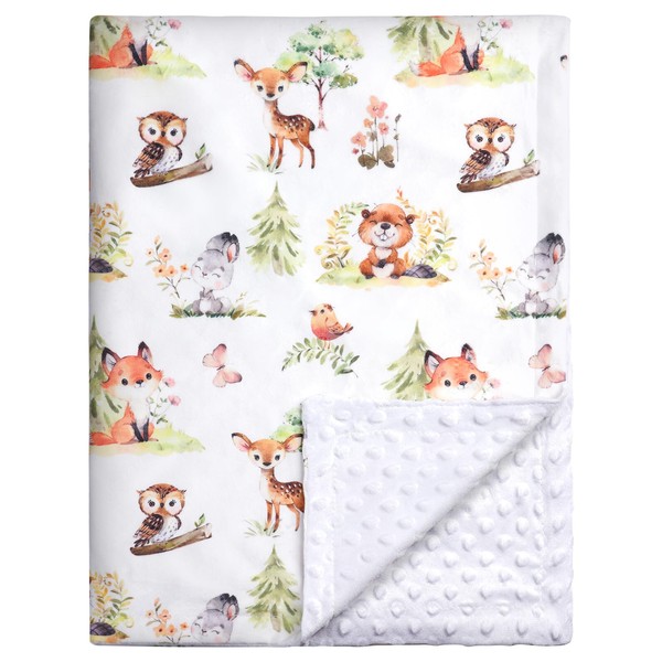 HOTUT Baby Blanket,Soft Baby Pram Blanket 75x100cm,Soft Plush Blankets with