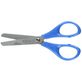Maped Essentials Round Tips Scissors 13 cm - Children's Scissors with Ergonomic Rings - Blades with Scale in cm - School Scissors from 4 Years - for Nursery and Primary School