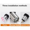 4Sets Stainless Steel Door Stop,Cylindrical Floor Mount Doorstops with Rubber