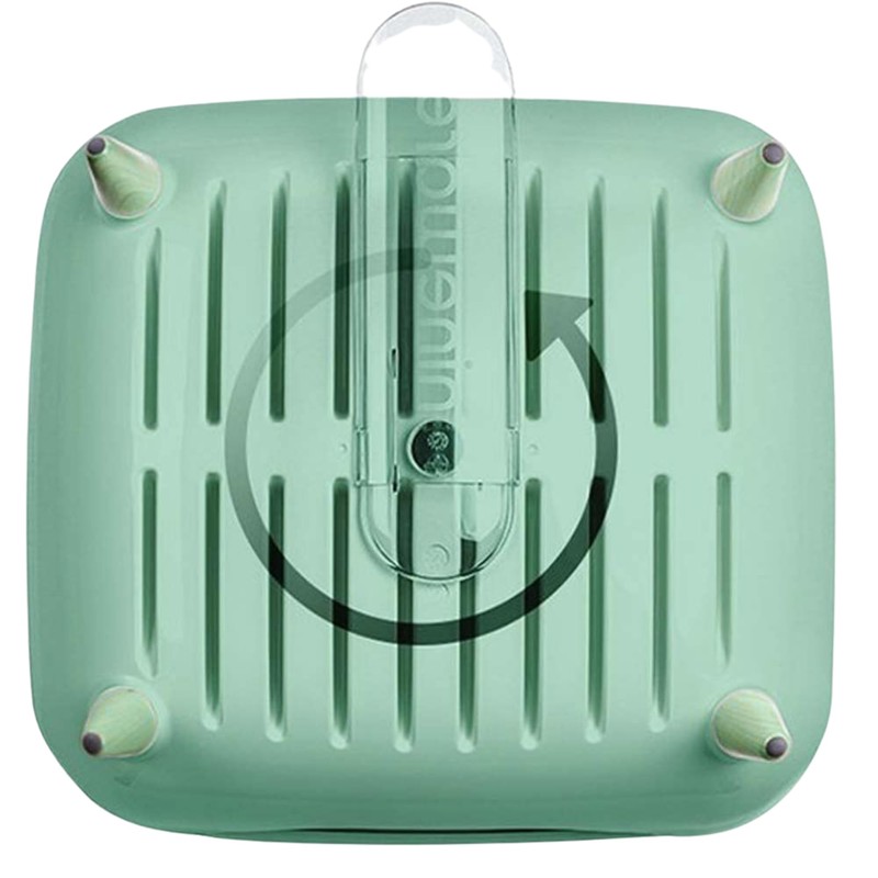 Nineware Compact Dish Drying Rack with Utensil Holder, 360° Rotating