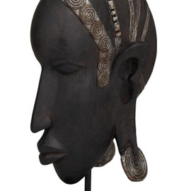 Deco 79 Polystone Woman Decorative Sculpture African Home Decor Statue, Accent Figurine 5" x 8" x 16", Black