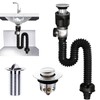 Siphon with Drain Fitting, Sink Plug Closure, Syphon Bathroom Sink,