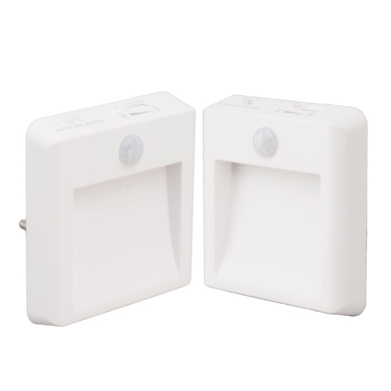 2 Pcs Plug in Night Light Mini Motion Sensor Night