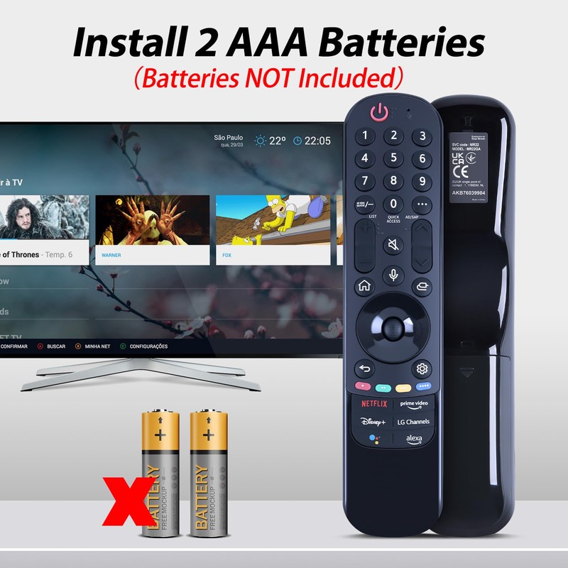 AKB76039902 MR22GA Replaced for LG Smart TV Remote with Pointer
