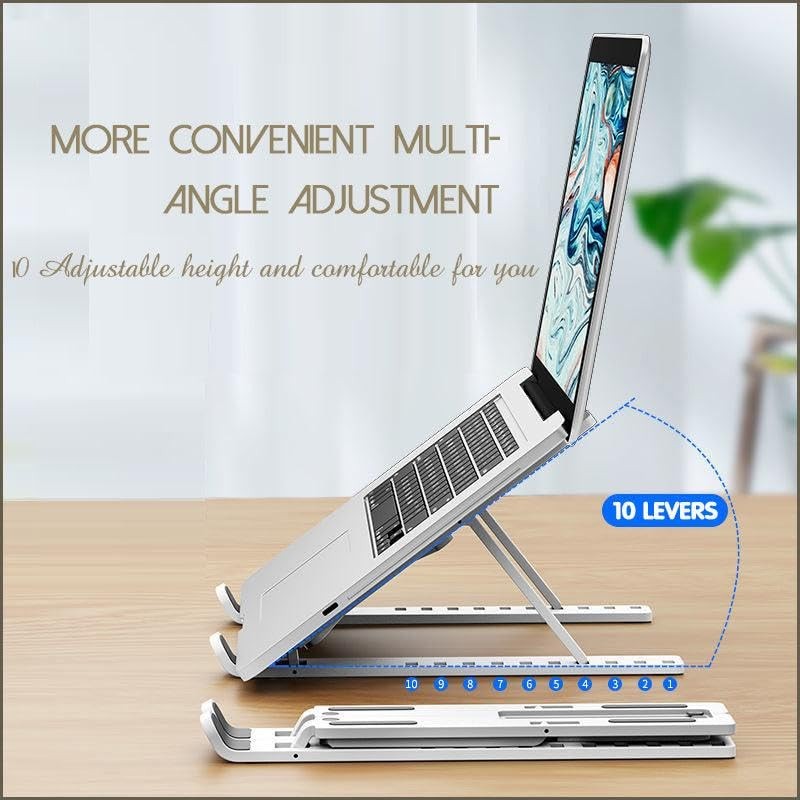 AIMALL Adjustable Foldable Laptop Stand for Desk with 8 Angles,