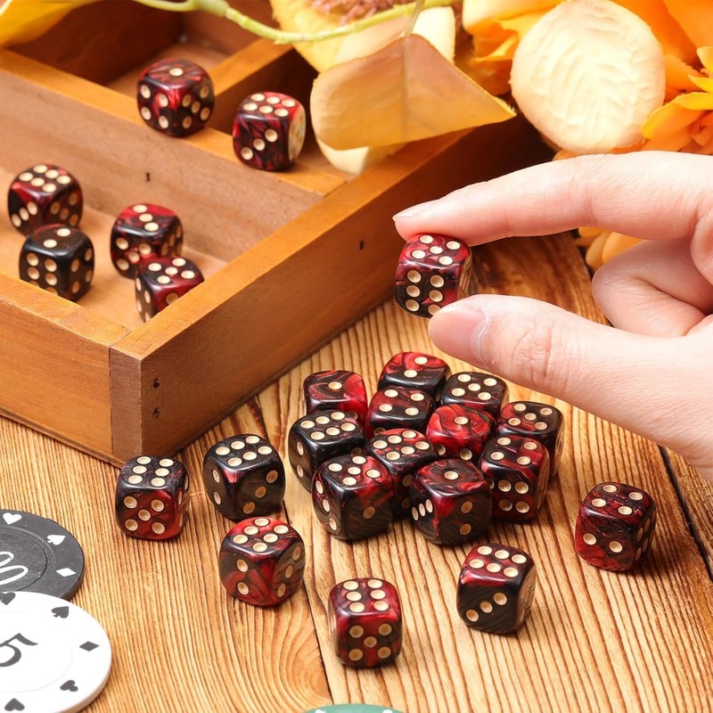 JooBsoso Polyhedral Dice (3pcs) 6 Sided Dice for Board Games,