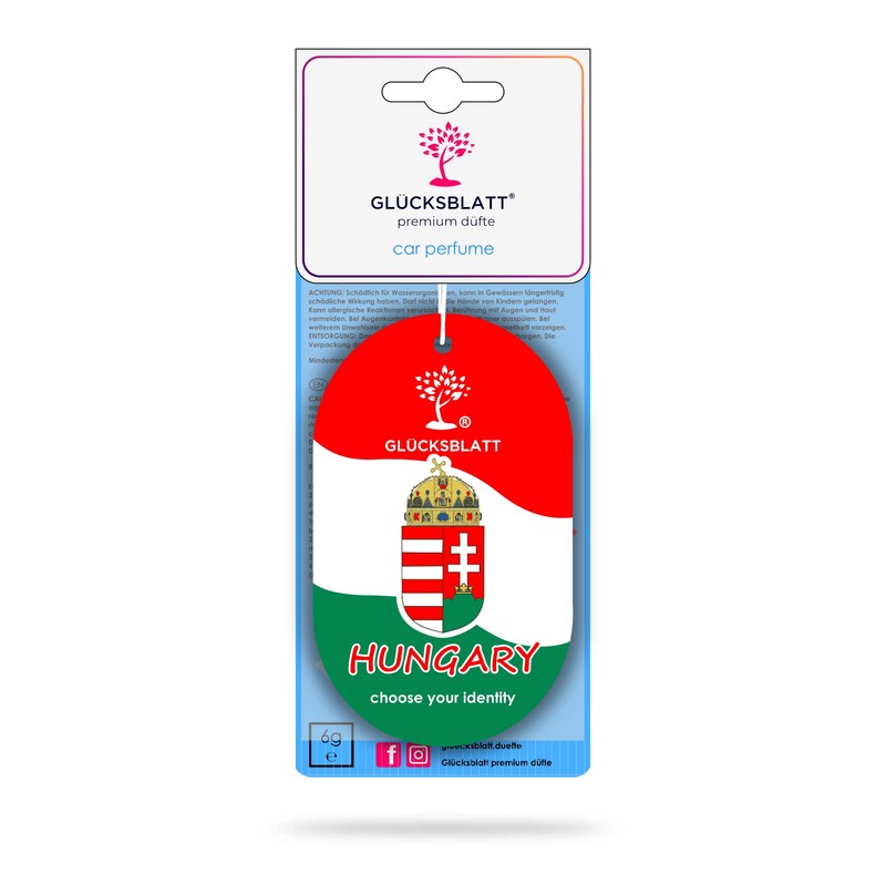 Glucksblatt Premium Car Fragrance Tree Hungary Flag