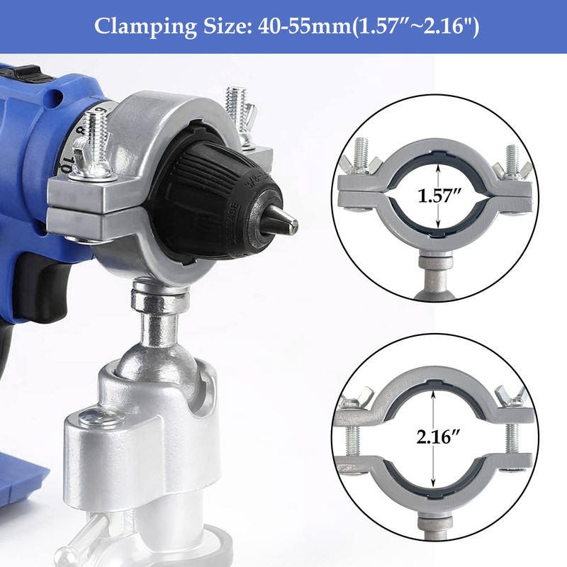 Sutekus Bench Clamp Vise 360 Degree Electric Drill Stand Holder