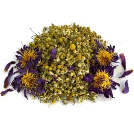 MQH Wholefoods™ Lotus Flowers Tea Herbal Pre Mix Mixed Blends Premium Quality! AVAILABLE IN 15+ BLENDS (Chamomile & Lotus Tea Mix, 50g)