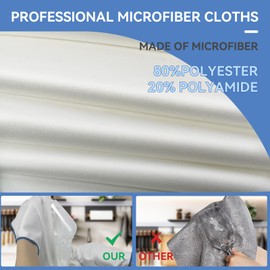 Foyer Nuage Microfiber Cleaning Cloths 65x50cm Large Lint Free Glass Polishing Cloths for Glasses Glassware Stem Glasses Glasses (White, 65x50cm, 1 Pack)