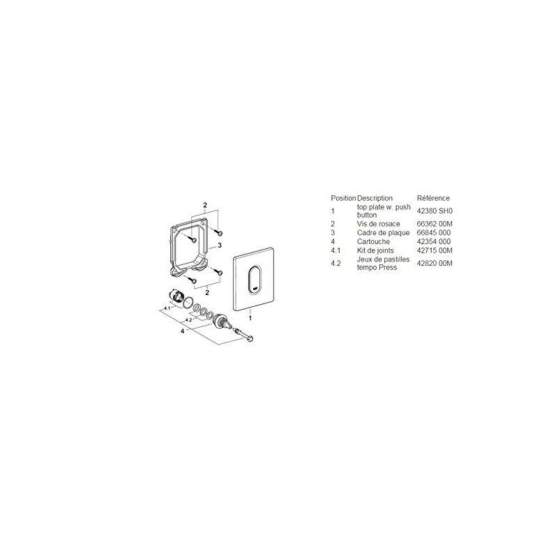 GROHE 38857SH0 Arena Cosmopolitan Actuation Plate
