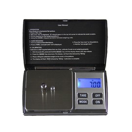 200g X 0.01g Digital Pocket Scale, with Backlit LCD Display, Small Mini Digital Pocket Gram Scale for Kitchen Jewelry Herb (Updated)