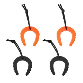 4 Pcs Rubber Door Stopper Wedge,First Responder Door Stops for Police & Firefighter and Emergency Medical Services Gear Accessories Durable Door Stoppers & Wedges（ 2 Black & 2 Orange）