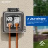 ELEGRP 2-Gang Weatherproof Outdoor Outlet Cover, Extra-Duty Clear In-Use Outlet