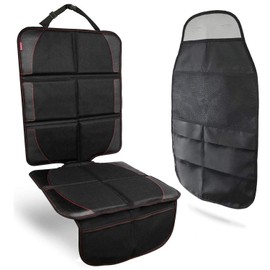 CARARE Car Seat Cover Kick Guard Protective Mat Car Seat Cover Protector Anti-slip Black (Anti-Kick Pad)