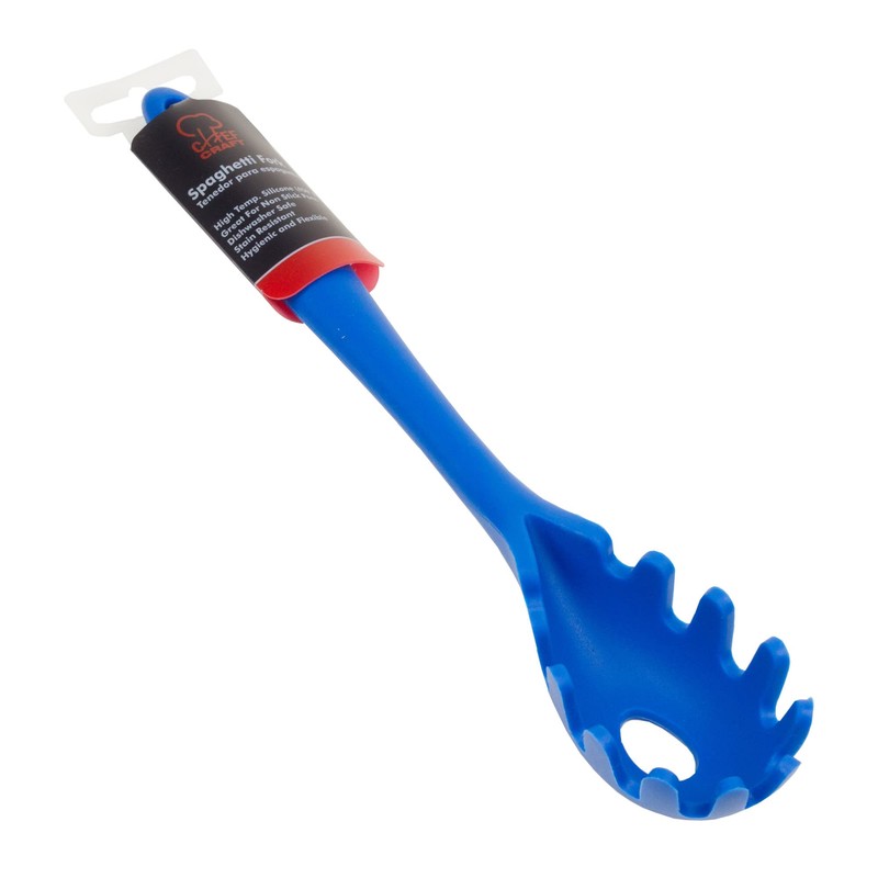 Chef Craft Premium Silicone Spaghetti/Pasta Fork, 11.5 inch, Blue