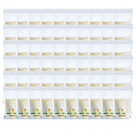 Pack of 60 Breast Milk Cooler Bags, Stand Up Breastmilk Storage Bags with Scale, Chain Sealed Storage Bags, Leak Proof, Breastmilk Freezer Bags, Breastmilk Freezer Bags, Breastmilk Storage Bags for