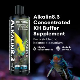 Brightwell Aquatics - Alkalin8.3 Concentrated KH Buffer Supplement - for All Marine Fish and Reef Aquaria - Aquarium Water Treatments, 17 fl oz