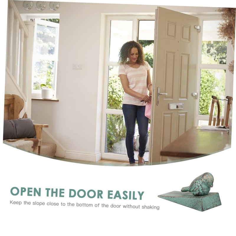 Ciieeo Outside Door Wedge Stopper Strong Cast Iron Doorstop Home