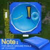 COZYDIG 10x10FT Swimming Pool Ground Cloth,Square Pool Liner Pad for