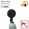 WENKO Static-Loc Plus Pavia Wall Hooks, Black, Set of 2