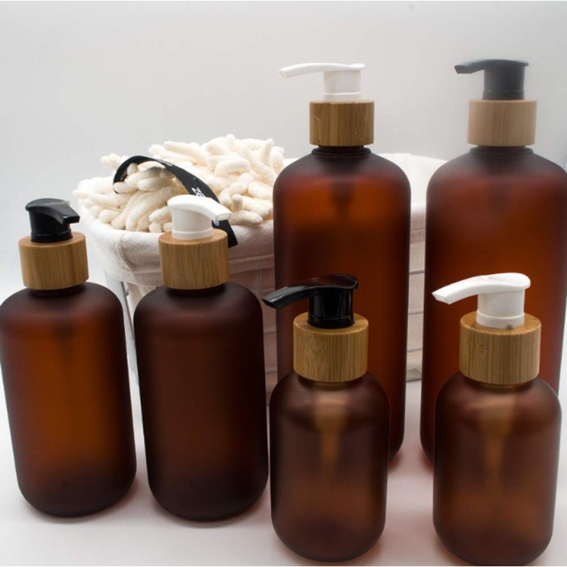 Bamboopack 2 Pack 250ml/8oz Empty Plastic Pump Bottle Toiletries Dispenser