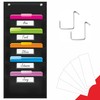 Organization Pocket Chart, Wall File Organizer Folder with 5 File