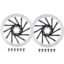 Remeiven Disc Brake Rotor 160/180 /203 mm, 2 Pack Colorful Bike Brake Rotors for Mtb Mountain Road Bicycle with Disc Braking System (BG3, 203)