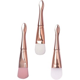 3 piezas Kit Aplicador Mascarilla Facial Cepillo Silicona Doble Uso para Belleza Cuidado Facial Hogar Fácil Limpiar Reutilizable