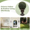 Dithoko 32" Ball Topiary in Brown Pedestal Pot, Artificial Faux