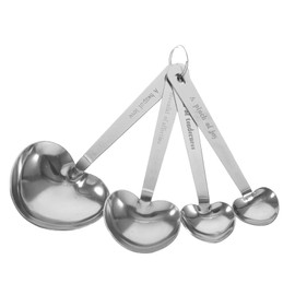 ULTECHNOVO 4pcs Stainless Steel Measuring Spoons Set for Liquid Dry Ingredients Engraved Scales Easy to Clean Kitchen Measuring Tool for Cooking Baking