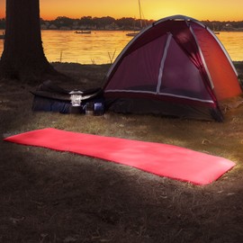 Wakeman Sleeping Pad, Lightweight Non Slip Foam Mat with Carry Strap Outdoors (Thick Mattress for Camping, Hiking, Yoga and Backpacking) (Red)