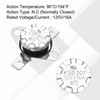 QUARKZMAN KSD301 Thermostat 90°C/194°F 16A Normally Closed N.C Adjustable Snap