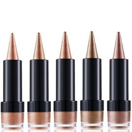 5 Color Shimmer Eyeshadow Pencil Set,Eye Shadow Stick,Shimmer Cream Eyeshadow Pencil Crayon,Create Gli/tter Eye Makeup,Waterproof Long Lasting Eyeshadow Stick Sets,for Daily Makeup & Special Occasions