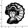 Patchwork Paradise Japanese Geisha Black And White Embroidered Iron On