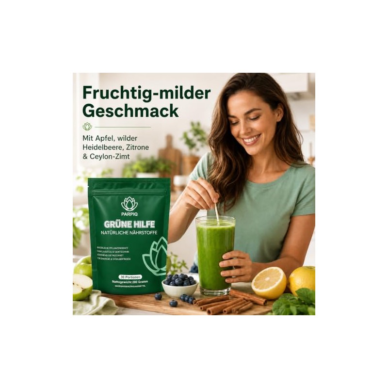 Green Detoxification Powder with Spirulina and Matcha - 2 Pack