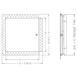 Acudor DW-5040-10X10 10-inch x 10-inch Drywall Access Door