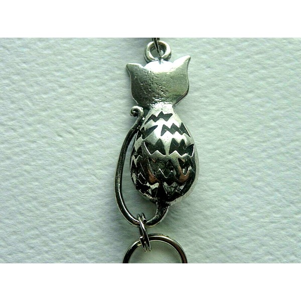 Handmade CAT KITTEN LANYARD ID BADGE HOLDER DESIGNER ADJUSTABLE STAINLESS