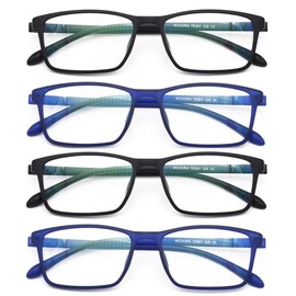 Mcoorn Designer Computer Blue Light Blocking Reading Glasses(Flexible and Lightweight) Plastic Readers 1.25