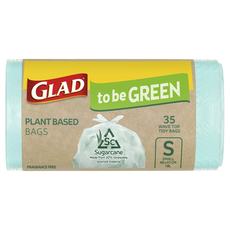 Glad To Be Green Plant Based Bags, 35 Wavetop Tidy