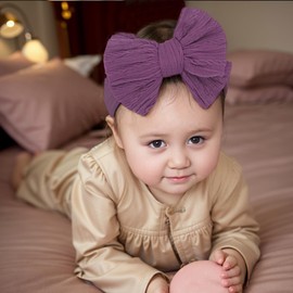 Dresyu Baby Bows Headbands Soft Stretchy Baby Girl Nylon Headband Soft Hair Bands Accessories for Newborn Infant Toddler Kids