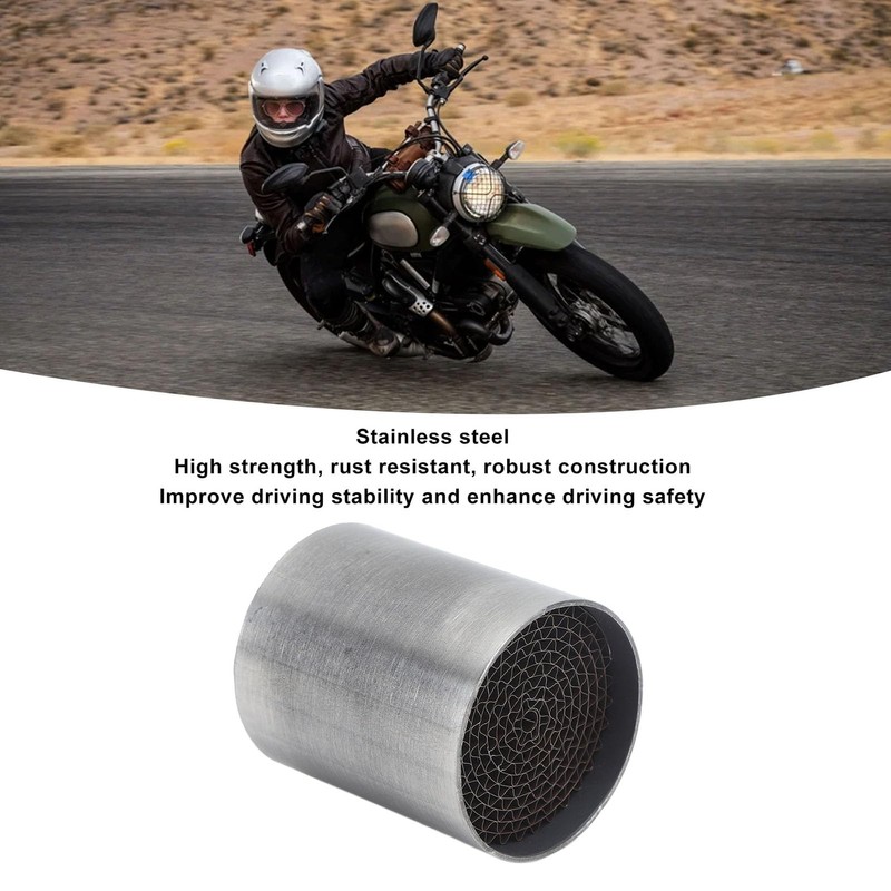 Motorcycle Exhaust Pipe Catalytic Converter, Stainless Steel, Front Middle Exhaust