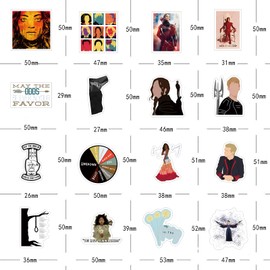 62Pcs Classic American TV Show Series Stickers Pack | Vinyl Waterproof Funny Decals DIY Sticker for Adults Party Supply, Phone, Laptop, Water Bottle, Skateboard Computer Decal