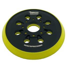 1 x SabreCut OSSCSPB220MH 125mm Medium Hard 8 Hole Random Orbital Sander Hook & Loop Backing Pad Compatible with Bosch GEX125 PEX220 Skil 7402 7490