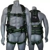 AFP Fall Protection Safety Harness Premium Black w/ Hi-Viz Lime
